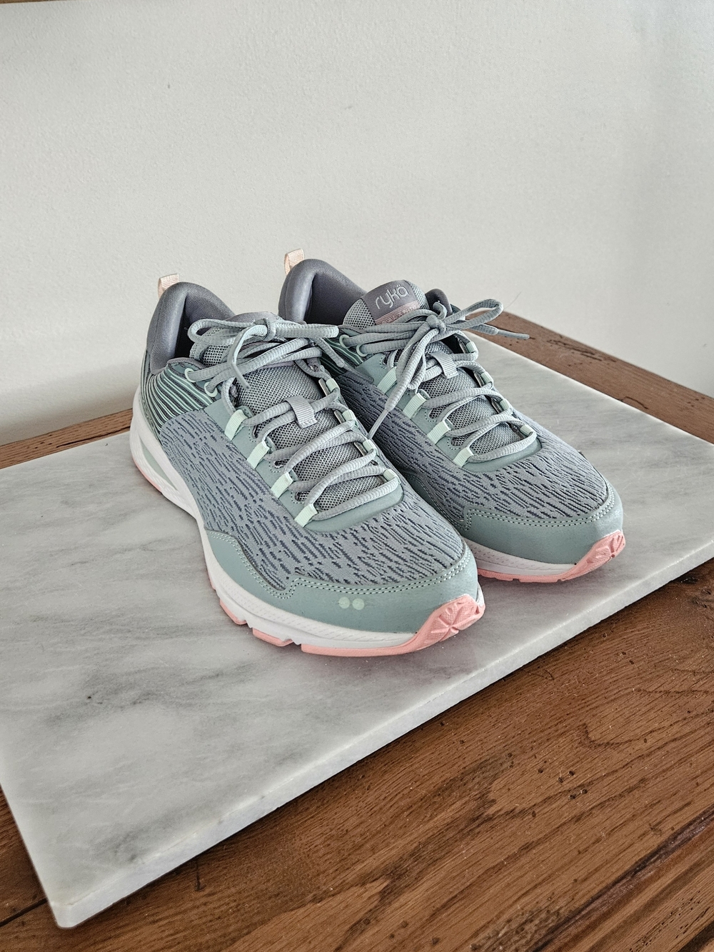 Ryka Women's Teal and Pink Athletic Sneakers - Picture 2 of 16